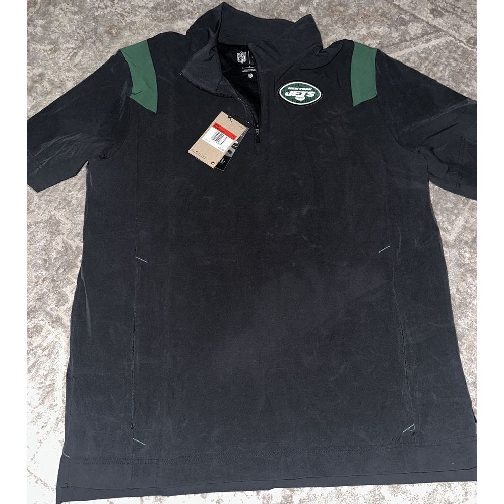 New York Jets Nike NFL On Field Pullover Men's Black/Green New MSRP $75‎